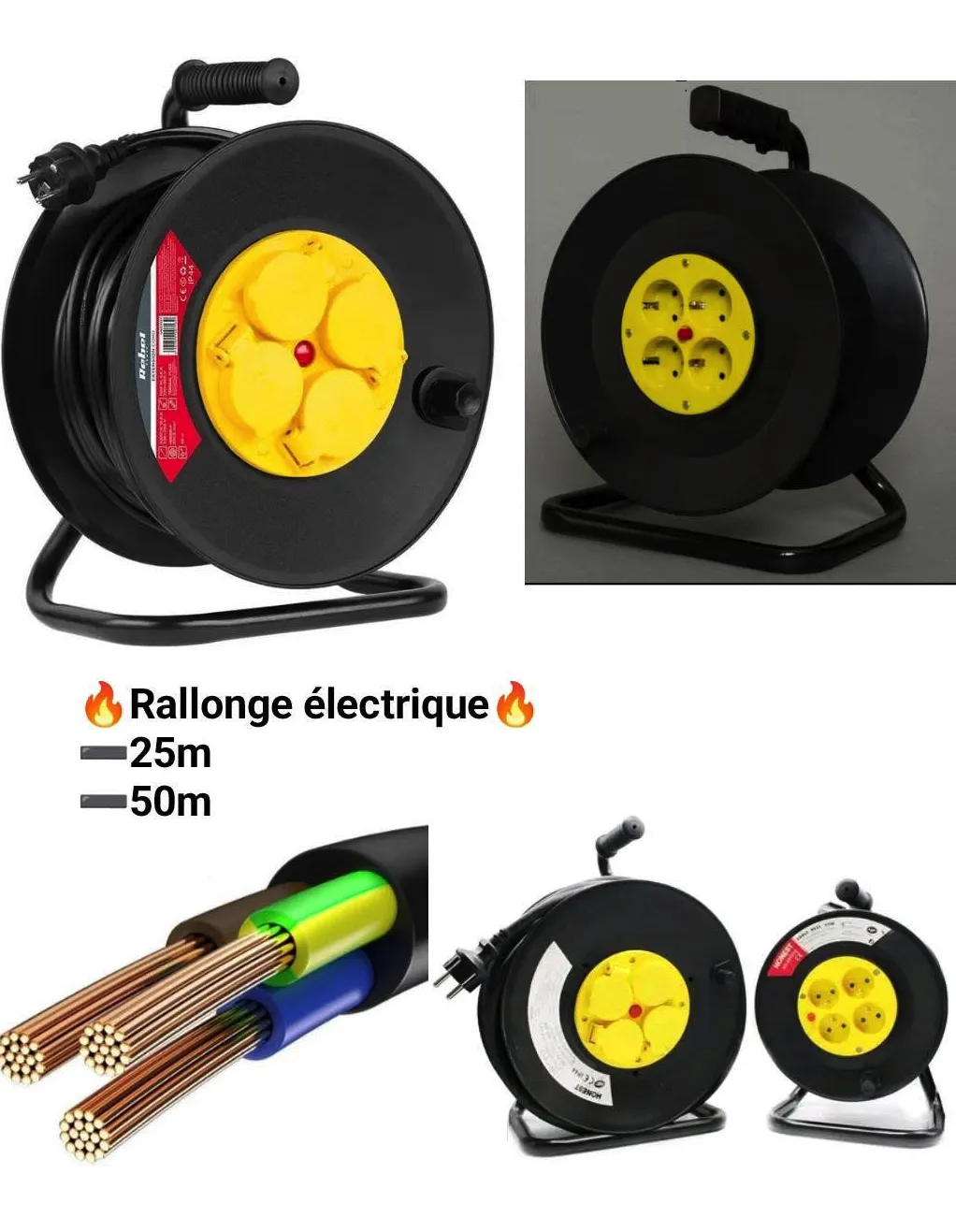 Rallonge fil éléctrique 25m